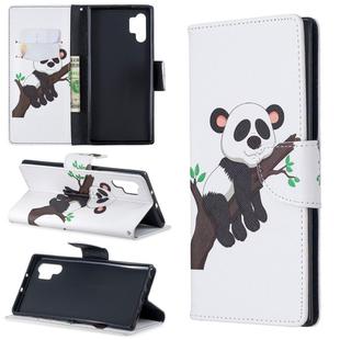Colored Drawing Pattern Horizontal Flip Leather Case with Holder & Card Slots & Wallet For Galaxy Note10+(Tree and Panda)