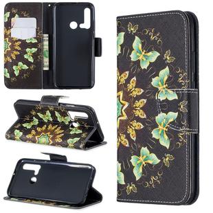 Colored Drawing Pattern Horizontal Flip Leather Case with Holder & Card Slots & Wallet For Huawei P20 lite (2019) / nova 5i(Semicircular Butterflies)