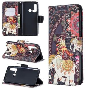 Colored Drawing Pattern Horizontal Flip Leather Case with Holder & Card Slots & Wallet For Huawei P20 lite (2019) / nova 5i(Flower Elephant)
