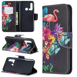 Colored Drawing Pattern Horizontal Flip Leather Case with Holder & Card Slots & Wallet For Huawei P20 lite (2019) / nova 5i(Flamingo)