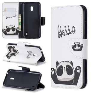 Colored Drawing Pattern Horizontal Flip Leather Case with Holder & Card Slots & Wallet For Nokia 2.2(Hello Panda)
