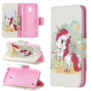 Colored Drawing Pattern Horizontal Flip Leather Case with Holder & Card Slots & Wallet For Nokia 2.2(Unicorn)