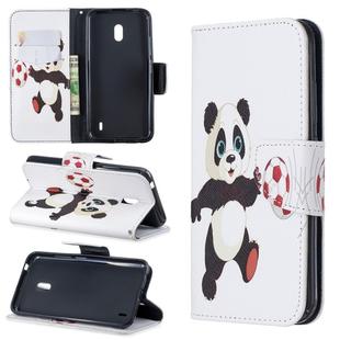 Colored Drawing Pattern Horizontal Flip Leather Case with Holder & Card Slots & Wallet For Nokia 2.2(Football and Panda)