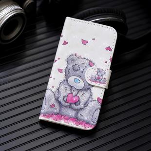 3D Painting Pattern Coloured Drawing Horizontal Flip PU Leather Case with Holder & Card Slots & Wallet For Galaxy A20e(Love Bear)