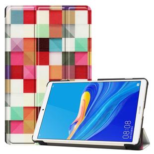 Colored Pattern Drawing Horizontal Flip PU Leather Case for Huawei MediaPad M6 8.4 2019, with Three-folding Holder & Sleep / Wake-up Function(Magic Cube)