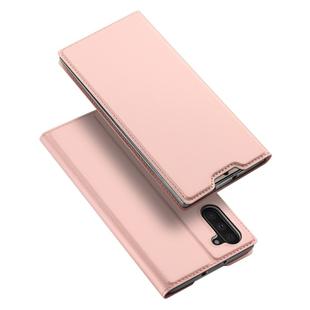 DUX DUCIS Skin Pro Series Horizontal Flip PU + TPU Leather Case with Holder & Card Slots for Galaxy Note 10(Rose Gold)