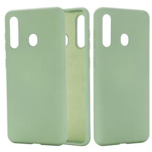 Solid Color Liquid Silicone Dropproof Full Coverage Protective Case for Galaxy A60 / M40(Green)
