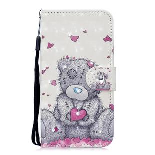 3D Diamond Encrusted Painting Pattern Coloured Drawing Horizontal Flip PU Leather Case with Holder & Card Slots & Wallet For iPhone 6 Plus & 6s Plus(Love Bear)