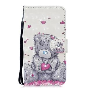 3D Diamond Encrusted Painting Pattern Coloured Drawing Horizontal Flip PU Leather Case with Holder & Card Slots & Wallet For iPhone 7 & 8(Love Bear)