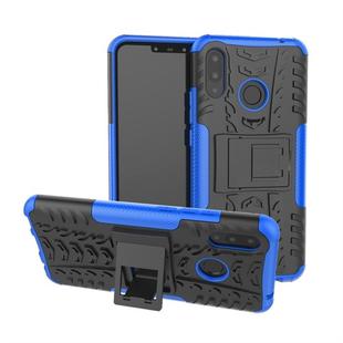 Tire Texture TPU+PC Shockproof Protective Case with Holder for Huawei Nova 3i(Blue)