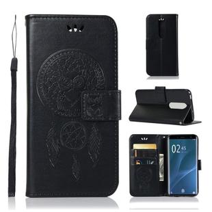 Wind Chime Owl Embossing Pattern Horizontal Flip Leather Case with Holder & Card Slots & Wallet For Sony Xperia 1 / Xperia XZ4(Black)