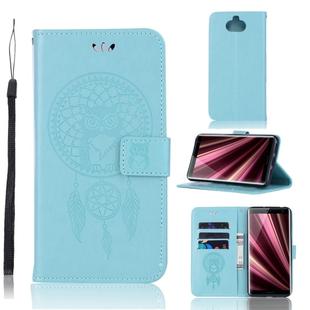 Wind Chime Owl Embossing Pattern Horizontal Flip Leather Case with Holder & Card Slots & Wallet For Sony Xperia 10 Plus(Green)