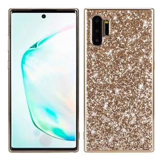 Plating Glittery Powder Shockproof TPU Case For Galaxy Note 10+(Gold)