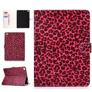 Colored Pattern Drawing Horizontal Flip PU Leather Case with Three-folding Holder & Sleep / Wake-up Function for iPad 5 / 6 / 8(Red leopard grain)