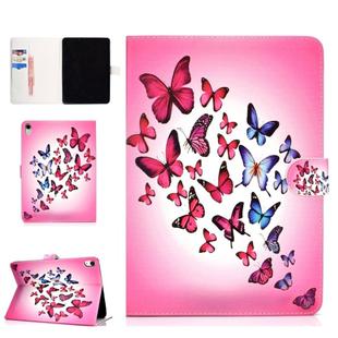 Colored Pattern Drawing Horizontal Flip PU Leather Case with Three-folding Holder & Sleep / Wake-up Function for iPad Pro 11(Colorful butterfly)