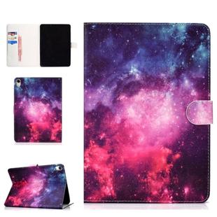 Colored Pattern Drawing Horizontal Flip PU Leather Case with Three-folding Holder & Sleep / Wake-up Function for iPad Pro 11(Starry sky)