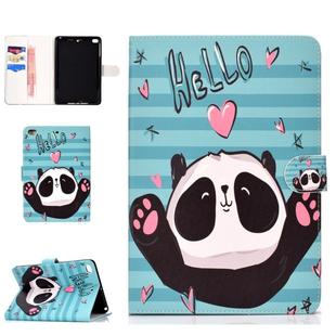 Colored Pattern Drawing Horizontal Flip PU Leather Case with Three-folding Holder & Sleep / Wake-up Function for Mini 1 / 2 / 3 / 4(Lovely panda)