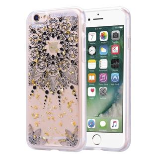 Gold Foil Style Dropping Glue TPU Soft Protective Case for iPhone 6(Datura)