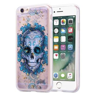 Gold Foil Style Dropping Glue TPU Soft Protective Case for iPhone 6(Skull)