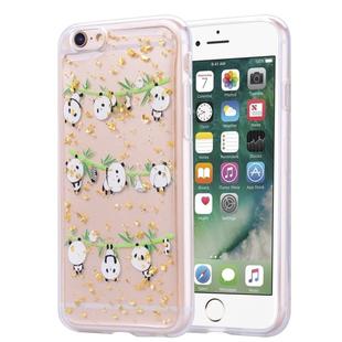 Gold Foil Style Dropping Glue TPU Soft Protective Case for iPhone 6(Panda)