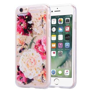 Gold Foil Style Dropping Glue TPU Soft Protective Case for iPhone 6(Flower)