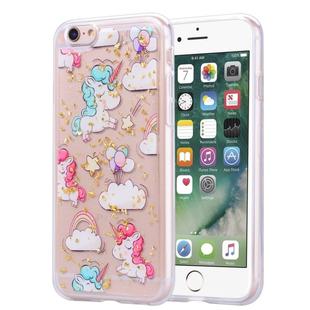 Gold Foil Style Dropping Glue TPU Soft Protective Case for iPhone 6 Plus(Pony)