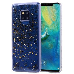 Cartoon Pattern Gold Foil Style Dropping Glue TPU Soft Protective Case for Huawei Mate20 Pro(Datura)