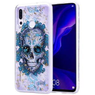 Cartoon Pattern Gold Foil Style Dropping Glue TPU Soft Protective Case for Huawei Nova 4(Skull)