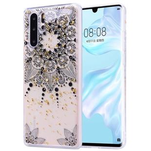 Cartoon Pattern Gold Foil Style Dropping Glue TPU Soft Protective Case for Huawei P30 Pro(Datura)