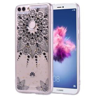 Cartoon Pattern Gold Foil Style Dropping Glue TPU Soft Protective Case for Huawei P Smart / Enjoy 7S(Datura)