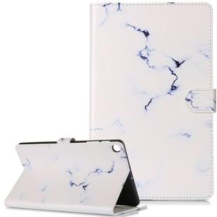 Colored Drawing Pattern Horizontal Flip PU Leather Case with Holder & Card Slots & Wallet For Galaxy Tab A 10.1 (2019) / T510(White Marble)