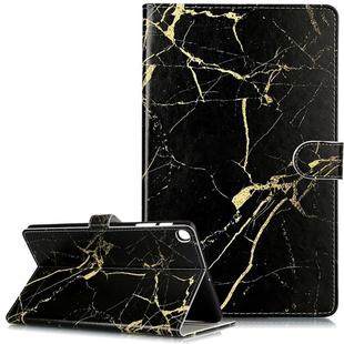 Colored Drawing Pattern Horizontal Flip PU Leather Case with Holder & Card Slots & Wallet For Galaxy Tab A 10.1 (2019) / T510(Black Gold  Marble)