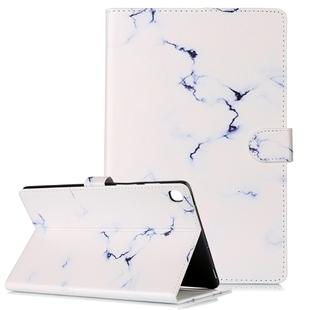 Colored Drawing Pattern Horizontal Flip PU Leather Case with Holder & Card Slots & Wallet For Galaxy Tab S5e / T720(White Marble)