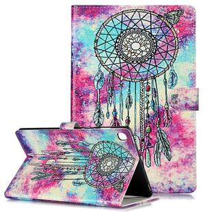 Colored Drawing Pattern Horizontal Flip PU Leather Case with Holder & Card Slots & Wallet For Galaxy Tab S5e / T720(Butterfly Wind Chimes)