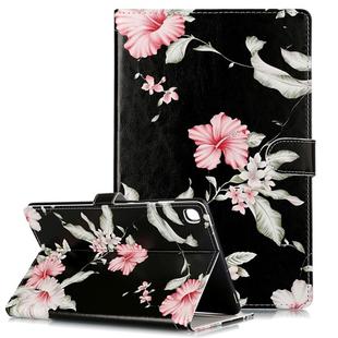 Colored Drawing Pattern Horizontal Flip PU Leather Case with Holder & Card Slots & Wallet For Galaxy Tab S5e / T720(Azalea)