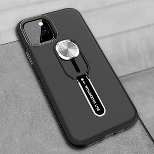 Shockproof TPU + PC Protective Case with Holder For iPhone 11(Black)