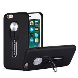 Shockproof TPU + PC Protective Case with Holder For iPhone 6 & 6s(Black)