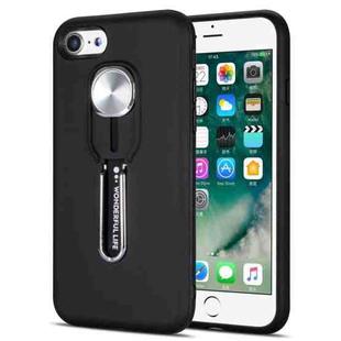 Shockproof TPU + PC Protective Case with Holder For iPhone SE 2020 & 8 & 7(Black)