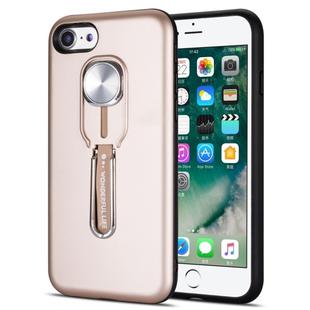 Shockproof TPU + PC Protective Case with Holder For iPhone SE 2020 & 8 & 7(Rose Gold)