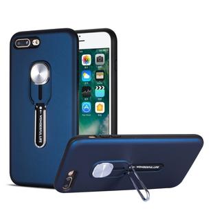 Shockproof TPU + PC Protective Case with Holder For iPhone 8 Plus & 7 Plus(Blue)