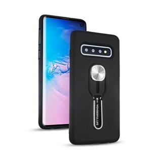 Shockproof TPU + PC Protective Case with Holder For Galaxy S10 (Black)