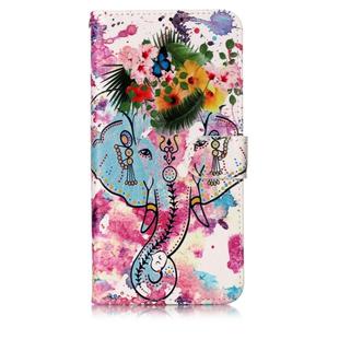 Oil Embossed Coloured Drawing Pattern Horizontal Flip PU Leather Case with Holder & Card Slots & Wallet & Photo Frame For Galaxy A10 / M10(Elephant)