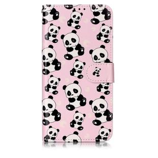 Oil Embossed Coloured Drawing Pattern Horizontal Flip PU Leather Case with Holder & Card Slots & Wallet & Photo Frame For Galaxy A10 / M10(Pandas)