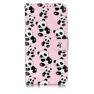 Oil Embossed Coloured Drawing Pattern Horizontal Flip PU Leather Case with Holder & Card Slots & Wallet & Photo Frame For LG Stylo 5(Pandas)