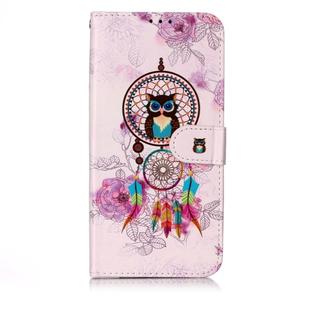 Oil Embossed Coloured Drawing Pattern Horizontal Flip PU Leather Case with Holder & Card Slots & Wallet & Photo Frame For Galaxy M30(Owl Wind Chimes)