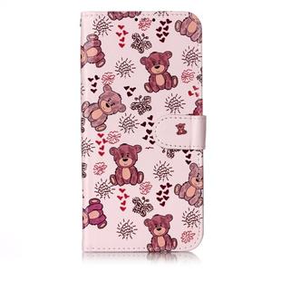 Oil Embossed Coloured Drawing Pattern Horizontal Flip PU Leather Case with Holder & Card Slots & Wallet & Photo Frame For Galaxy M30(Little Bear)