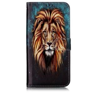Oil Embossed Coloured Drawing Pattern Horizontal Flip PU Leather Case with Holder & Card Slots & Wallet & Photo Frame For OnePlus 7(Lion)