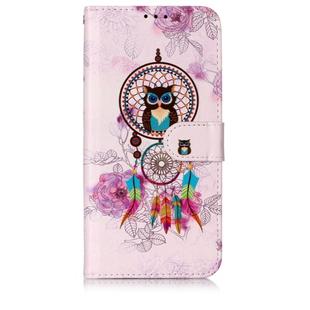 Oil Embossed Coloured Drawing Pattern Horizontal Flip PU Leather Case with Holder & Card Slots & Wallet & Photo Frame For OnePlus 7(Owl Wind Chimes)