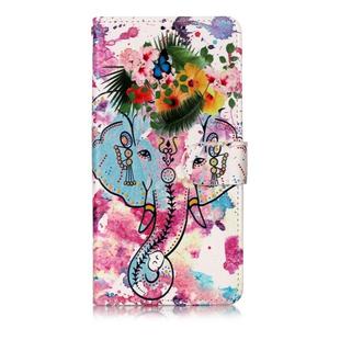 Oil Embossed Coloured Drawing Pattern Horizontal Flip PU Leather Case with Holder & Card Slots & Wallet & Photo Frame For Huawei P30 Lite(Elephant)
