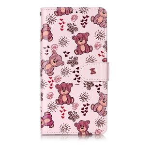 Oil Embossed Coloured Drawing Pattern Horizontal Flip PU Leather Case with Holder & Card Slots & Wallet & Photo Frame For Huawei P30 Lite(Little Bear)